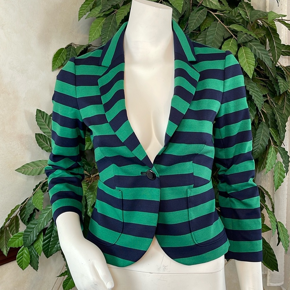 OUTBACK RED GREEN & NAVY STRIPED JACKET